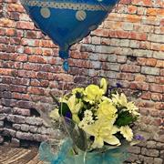 Blue Lullaby Balloon and Teddy Gift Set
