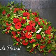 Red rose and Gerbera casket