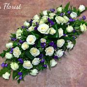 White rose and Purple Casket top