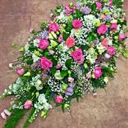 Pink rose and Lilac casket top