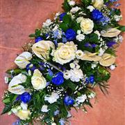 Navy and White Casket top