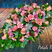 Pink Rose and Orchid Casket top
