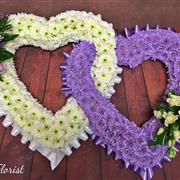 Double interlocking Heart Lilac