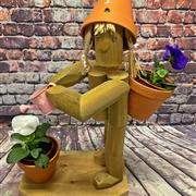 Flowerpot girl with watering can