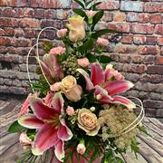 Rose and Lily Box Arrangement