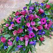 Cerise and Purple Casket top