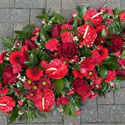 Red Anthurium casket top