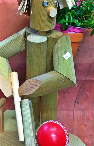 Cricketer and Ball Flower Pot man Cricketer and Ball Flower Pot man